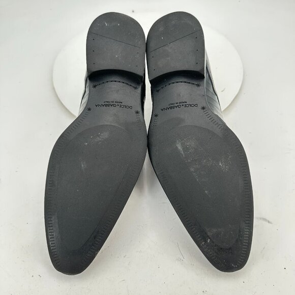 Dolce & Gabbana Men Size 8 Black Genuine Leather Lace Up Derby Dress Shoes main image 4